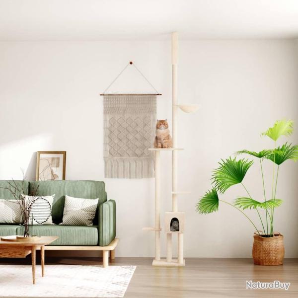 Arbre  chat du sol au plafond Crme 258,5-284,5 cm alsavelo