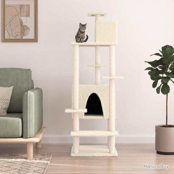 Arbre  chat avec griffoirs en sisal Crme 154 cm alsavelo