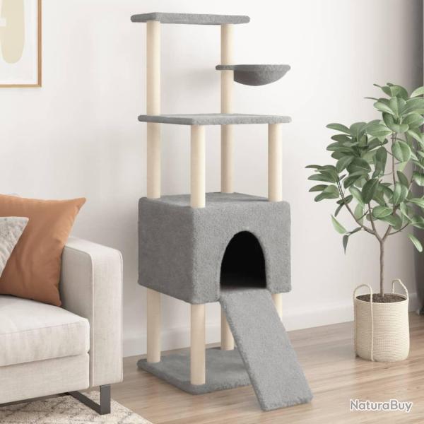 Arbre  chat avec griffoirs en sisal Gris clair 153 cm alsavelo
