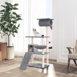 Arbre &agrave; chat avec griffoirs en sisal Gris clair 131 cm alsavelo