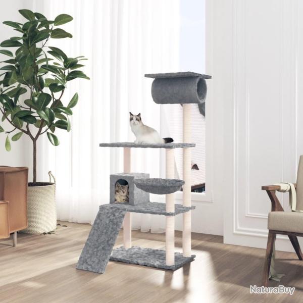 Arbre � chat avec griffoirs en sisal Gris clair 131 cm alsavelo