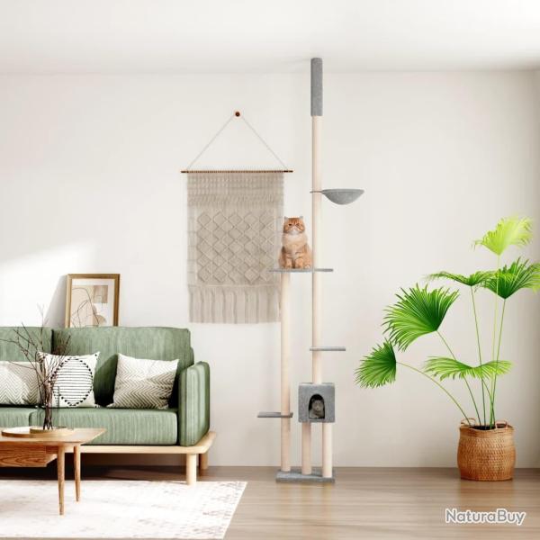 Arbre  chat du sol au plafond Gris clair 258,5-284,5 cm alsavelo