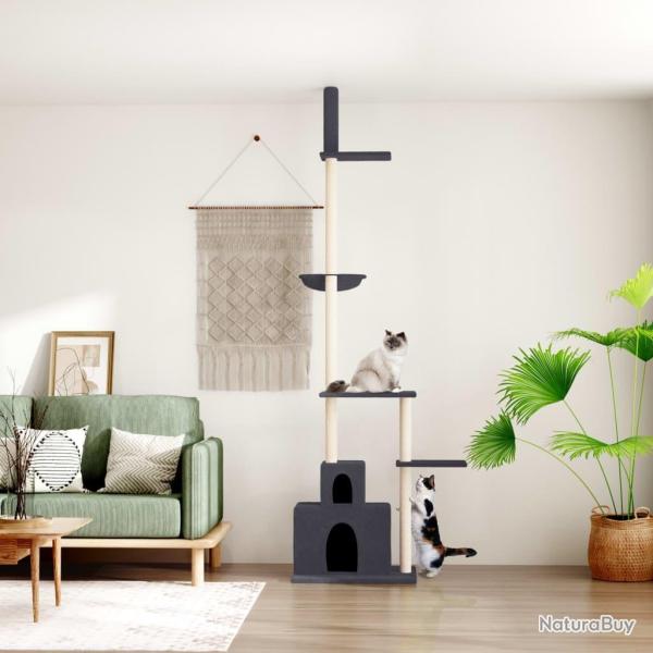 Arbre  chat du sol au plafond Gris fonc 250,5-276,5 cm alsavelo