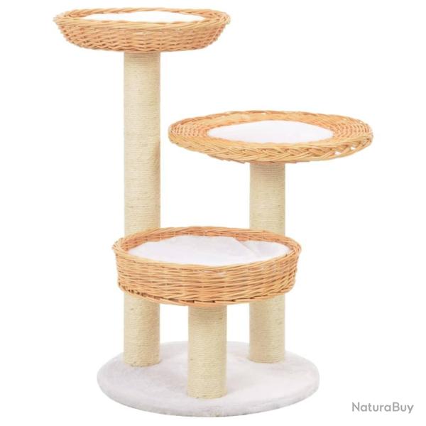Arbre � chat avec griffoir en sisal Naturel Bois de saule alsavelo