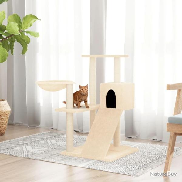 Arbre � chat avec griffoirs en sisal Cr�me 82 cm