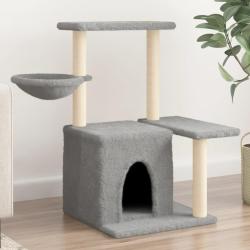 Arbre &agrave; chat avec griffoirs en sisal Gris clair 83 cm