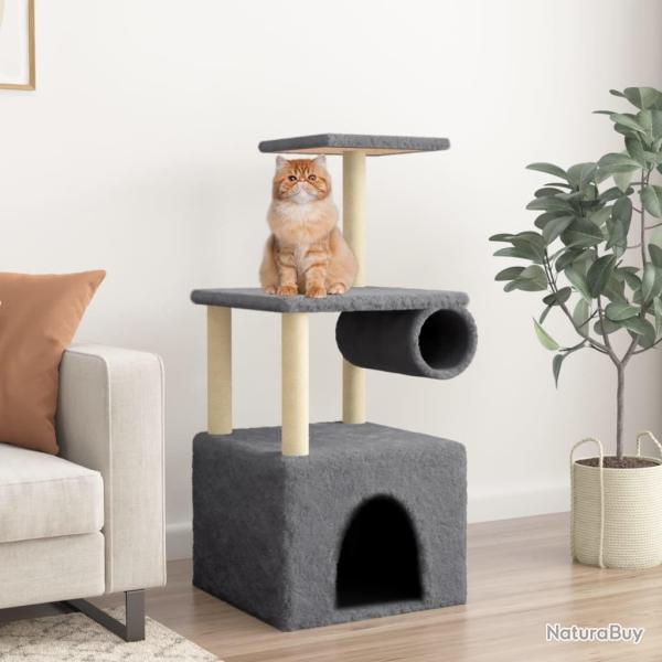 Arbre  chat avec griffoirs en sisal gris fonc 109,5 cm alsavelo