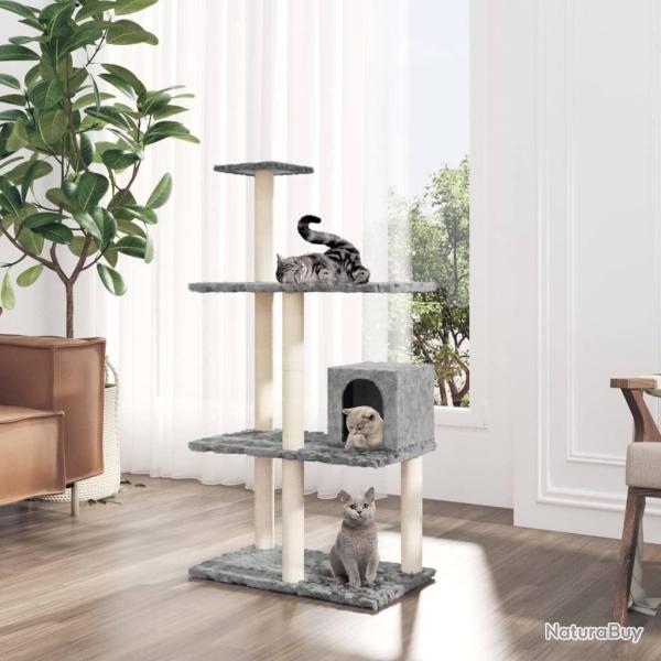 Arbre  chat avec griffoirs en sisal Gris clair 119 cm alsavelo