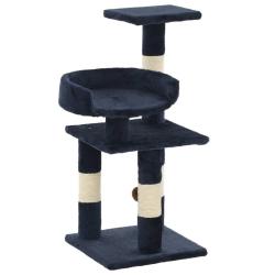 Arbre &agrave; chat avec griffoirs en sisal 65 cm Bleu