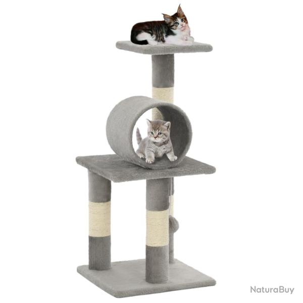 Arbre � chat avec griffoirs en sisal 65 cm Gris