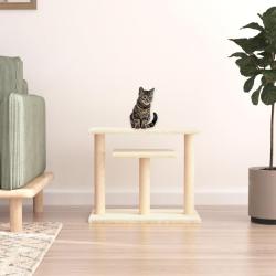 Arbres &agrave; chat avec plates-formes cr&egrave;me 62,5 cm