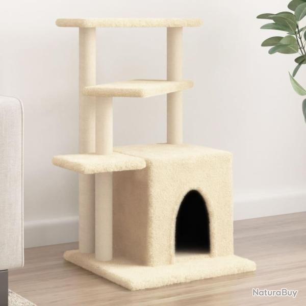 Arbre � chat avec griffoirs en sisal cr�me 83,5 cm alsavelo