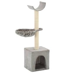 Arbre &agrave; chat avec griffoirs en sisal 105 cm Gris alsavelo