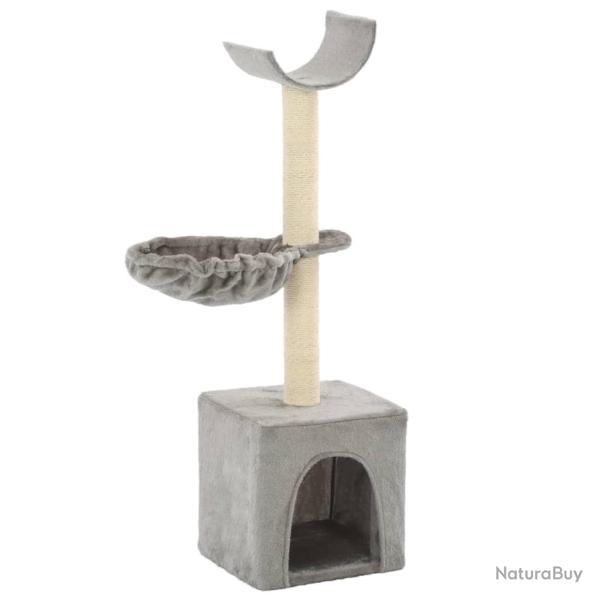 Arbre  chat avec griffoirs en sisal 105 cm Gris alsavelo