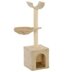 Arbre &agrave; chat avec griffoirs en sisal 105 cm Beige