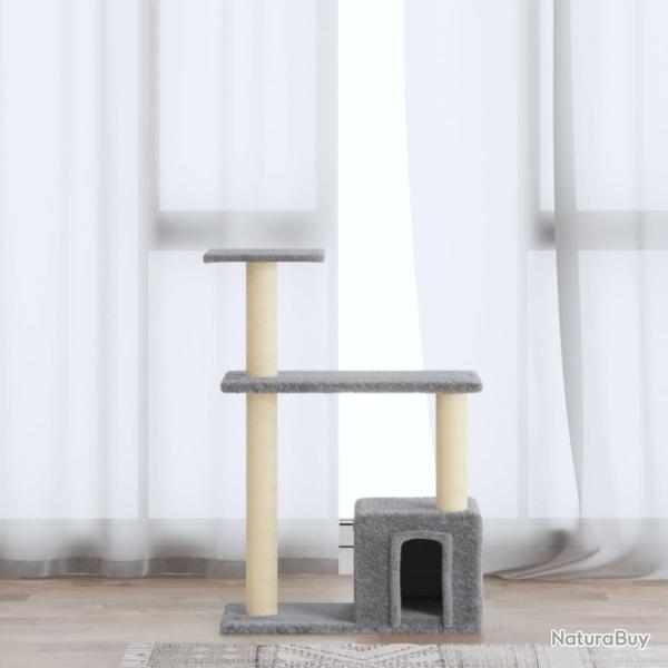 Arbre � chat avec griffoirs en sisal Gris clair 70 cm alsavelo