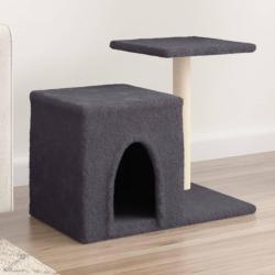 Arbre à chat avec griffoirs en sisal gris foncé 50,5 cm alsavelo