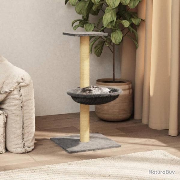 Arbre � chat avec griffoir en sisal Gris clair 74 cm alsavelo