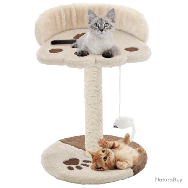 Arbre  chat avec griffoir en sisal 40 cm Beige et Marron alsavelo