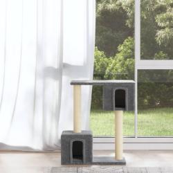 Arbre &agrave; chat avec griffoirs en sisal Gris clair 60 cm