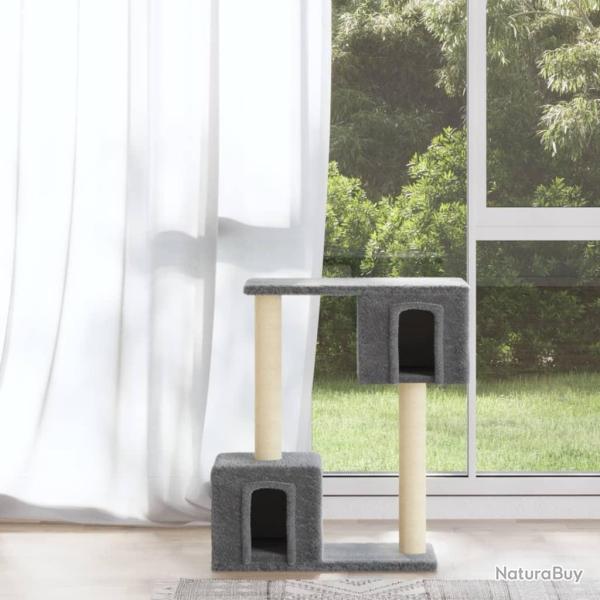 Arbre � chat avec griffoirs en sisal Gris clair 60 cm