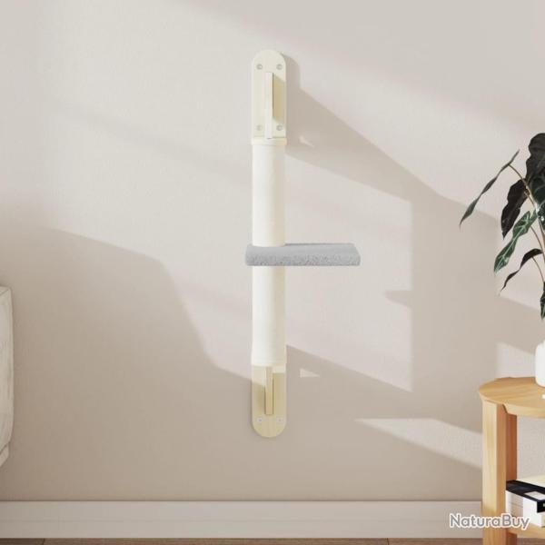 Arbre � chat mural avec griffoir gris clair 85,5 cm alsavelo