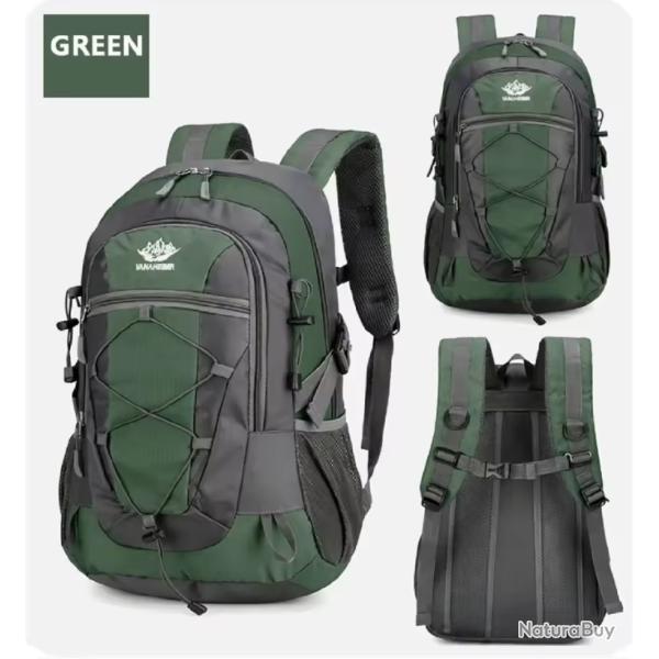 Sac  Dos de Randonne tanche 35L Lger Grande Capacit idal Randonne Voyage Vert