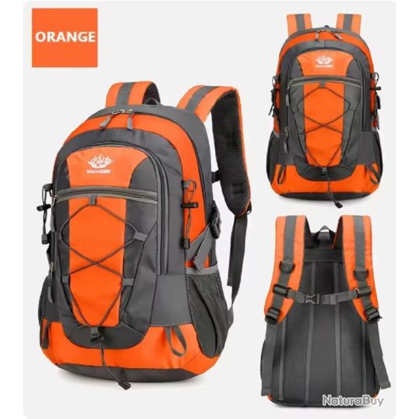 Sac  Dos de Randonne tanche 35L Lger Grande Capacit idal Randonne Voyage Orange