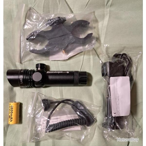 Viseur Pointeur Laser Tactique VERT Dot Sight en Kit