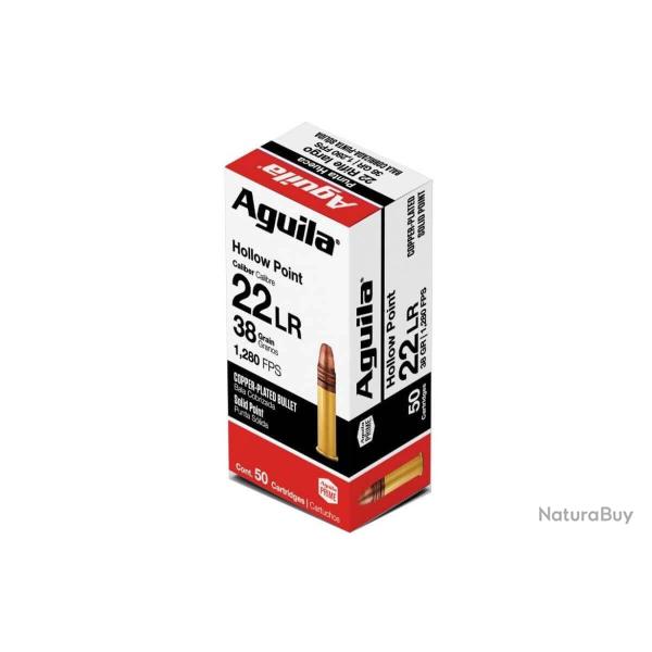 22LR AGUILA HAUTE VITESSE HOLLOW POINT 38GR LIV OFFERTE LOT DE 500