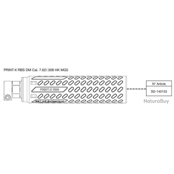 B&T Silencieux PRINT-X RBS DM Cal. 7.62/.308 HK MG5