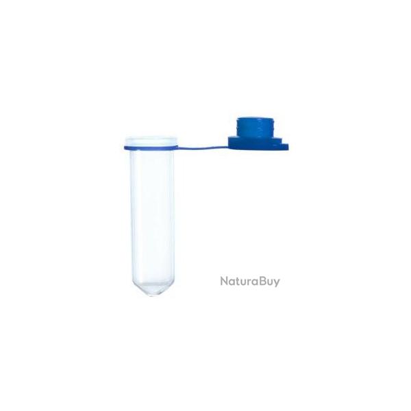 50 dosettes en plastique 2ml pour la poudre noire (bouchon attach� bleu)