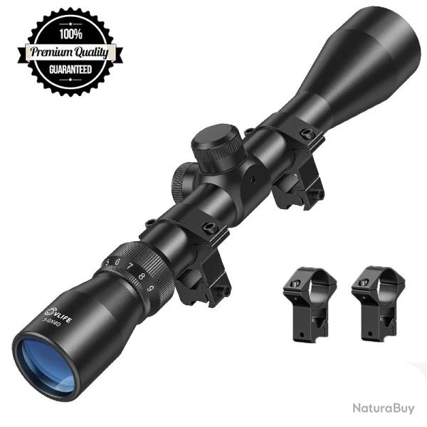 CVLIFE 3-9x40EG 40mm Tube lentille bleue multicouche