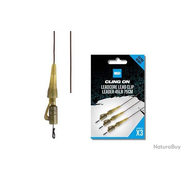 NASH Ready Tied Leadcore Lead Clip Leader