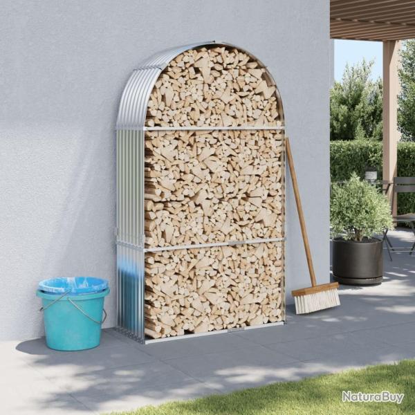 Porte-b�ches argent� 120x45x210 cm acier galvanis�