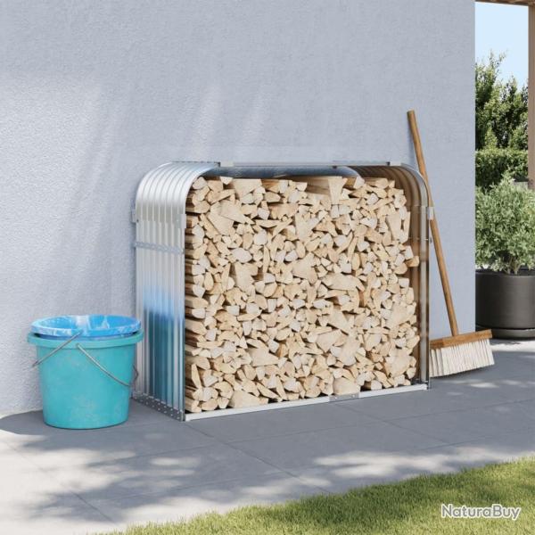 Porte-b�ches argent� 120x45x100 cm acier galvanis�