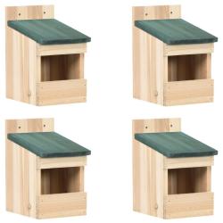 Nichoirs 4 pcs 12x16x20 cm Bois de sapin alsavelo