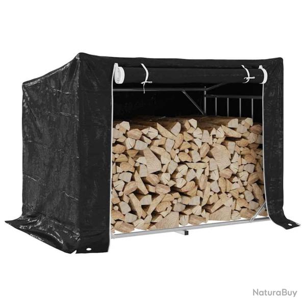 Portant de bois de chauffage et housse de pluie acier galvanis�