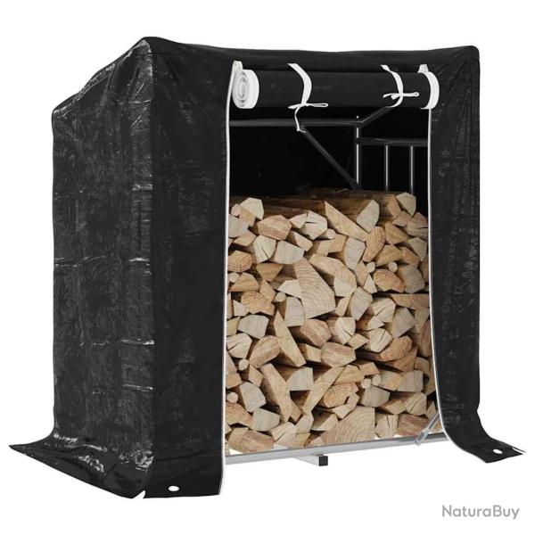 Portant de bois de chauffage et housse de pluie acier galvanis�