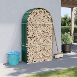 Porte-b&ucirc;ches vert 120x45x210 cm acier galvanis&eacute;