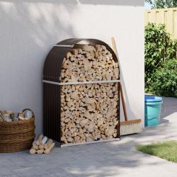 Porte-b&ucirc;ches marron 80x45x120 cm acier galvanis&eacute; alsavelo