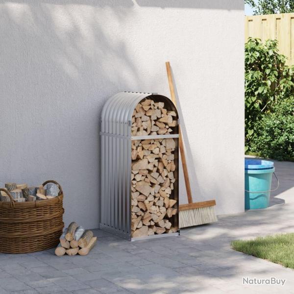 Porte-b�ches argent� 40x45x100 cm acier galvanis�