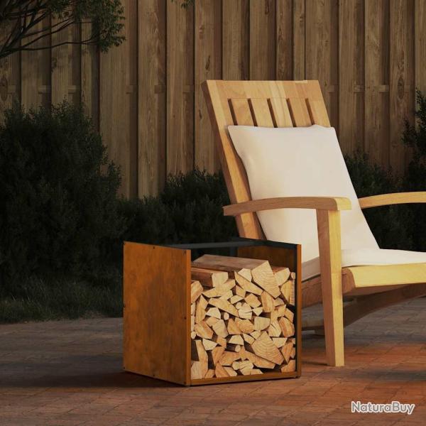 tagre  bois 40x40x40 cm acier rsistant aux intempries alsavelo