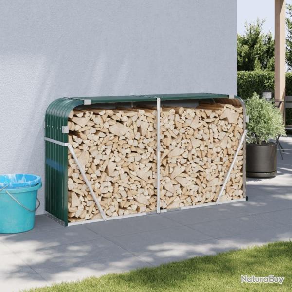 Porte-b�ches vert 180x45x100 cm acier galvanis�