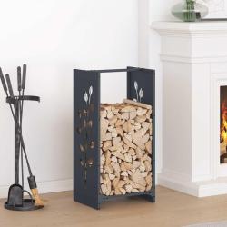 Portant de bois chauffage anthracite 40x30x80 cm