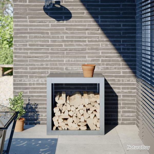 Portant de bois de chauffage 60x40x60 cm acier galvanis alsavelo