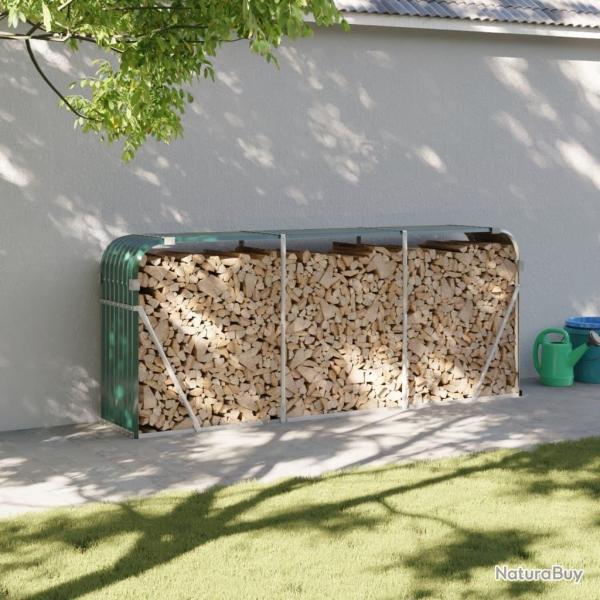 Porte-b�ches vert 234x45x100 cm acier galvanis�