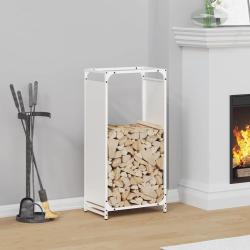Portant de bois chauffage blanc 44x28x90 cm