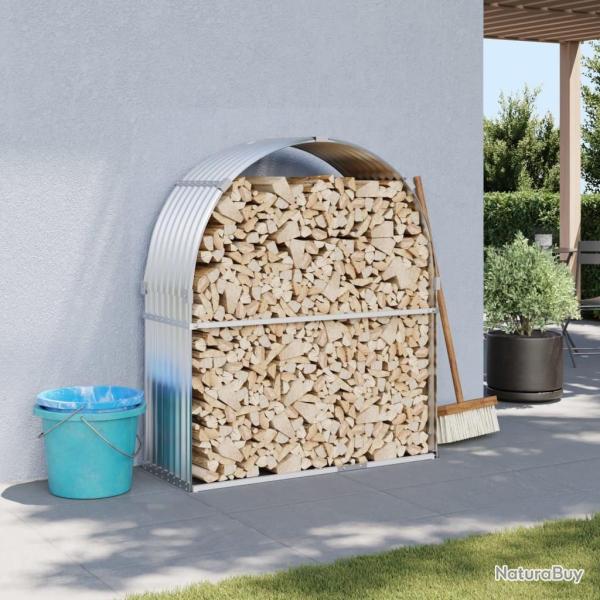 Porte-b�ches argent� 120x45x140 cm acier galvanis� alsavelo