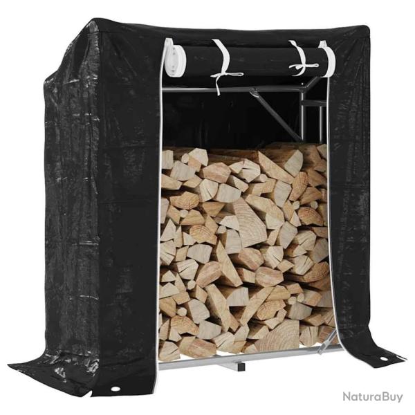 Portant de bois de chauffage et housse de pluie acier galvanis�